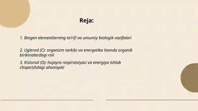 Biogen elementlarning inson organizmidagi oʻrni 2