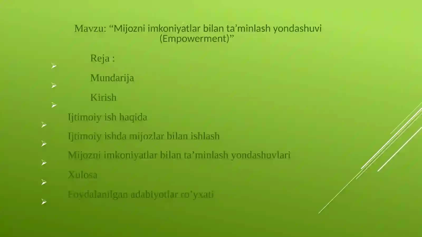 Mijozniimkoniyatlarbilanta’minlashyondashuvi (Empowerment) 2