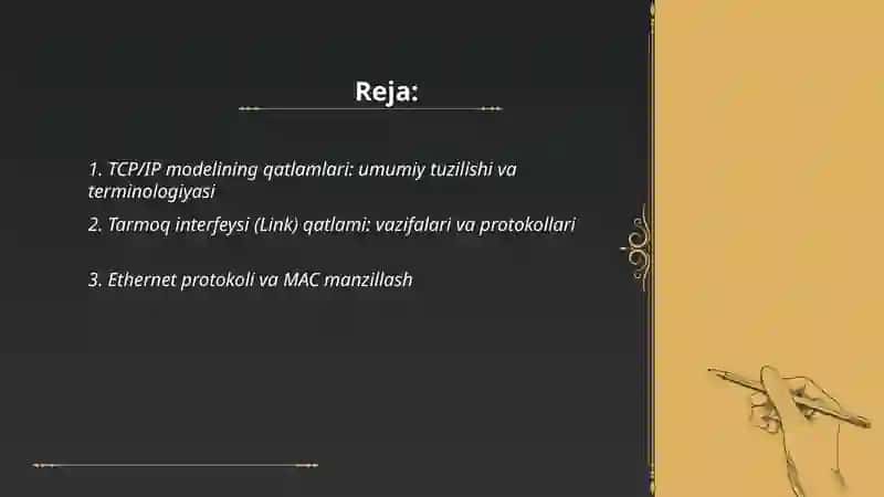 TCP/IP modelining qatlamlari va protokollari 2