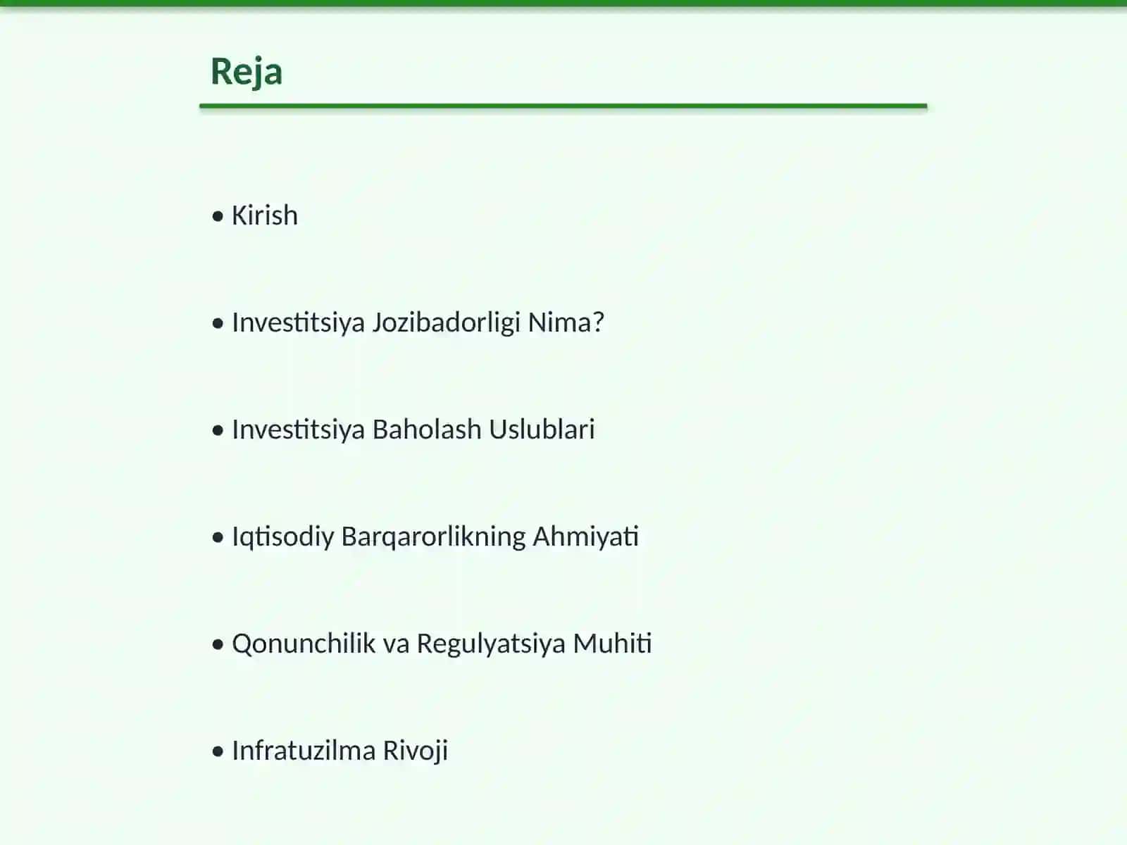 Mintaqalar Investisiya Jozibadorligini Oshirish 2