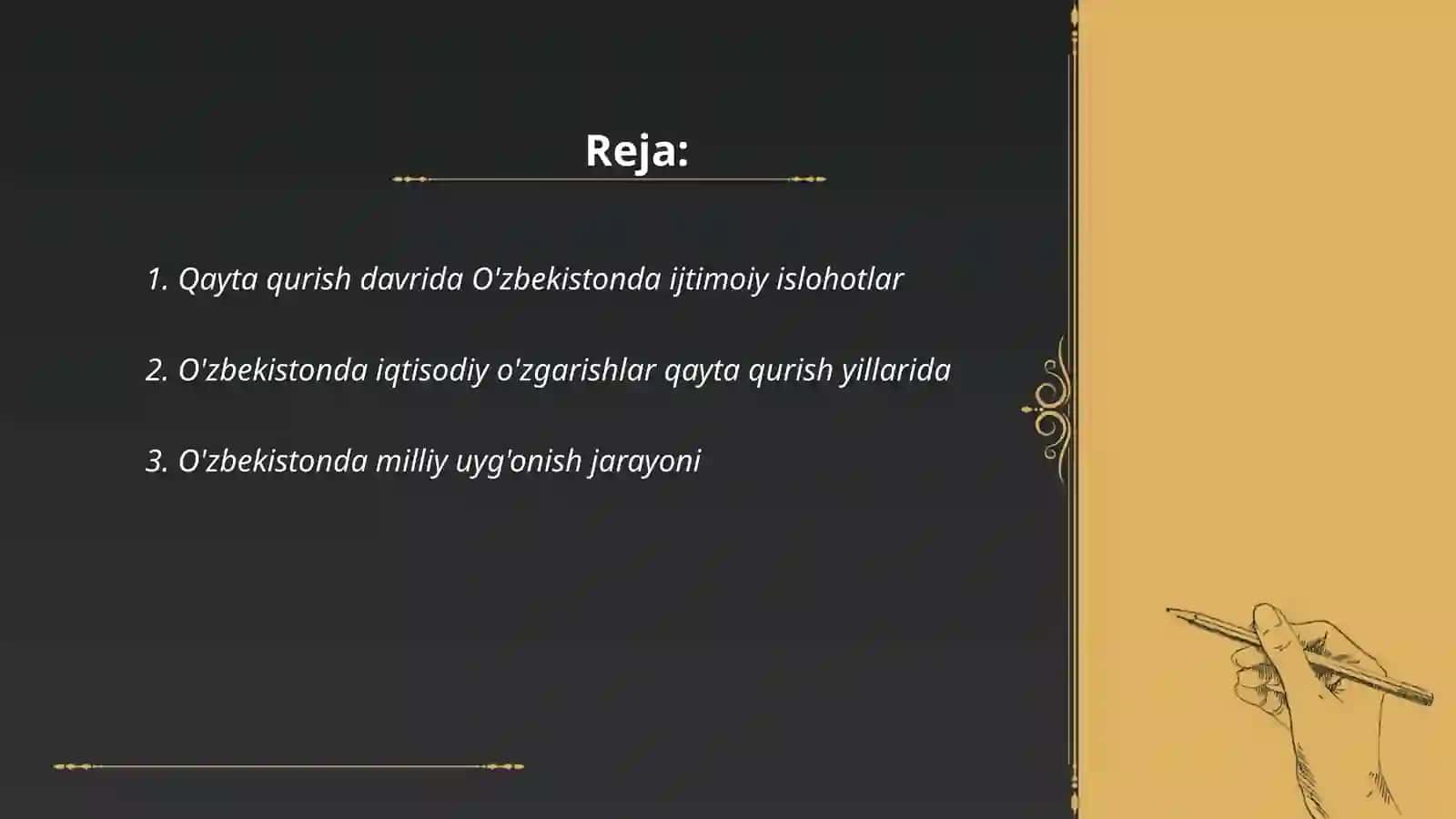 Qayta qurish yillarida O'zbekistonda ijtimoiy siyosiy vaziyat 2