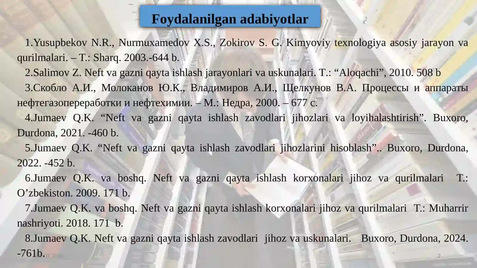 BOSIM OSTIDA ISHLAYDIGAN APPARATLARNI TEXNIK KO‘RIK VA SINOVDAN O‘TKAZISH 2