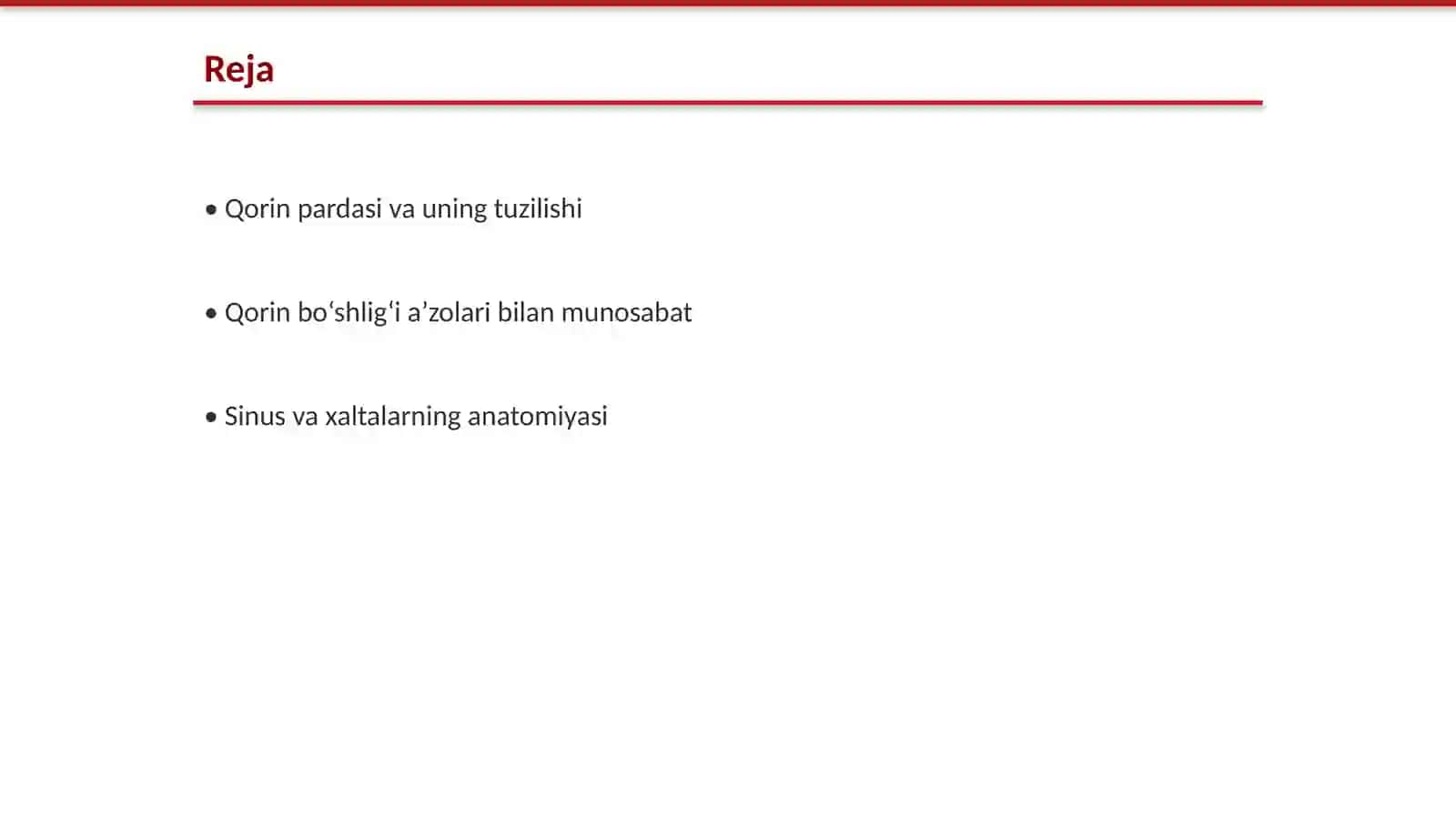 Qorin pardaning tuzilishi va uning qorin bo‘shlig‘i a’zolarigamunosabati. Sinuslar, xaltalar, cho‘ntaklar, ularning jarrohlikamaliyotidagi ahamiyati 2