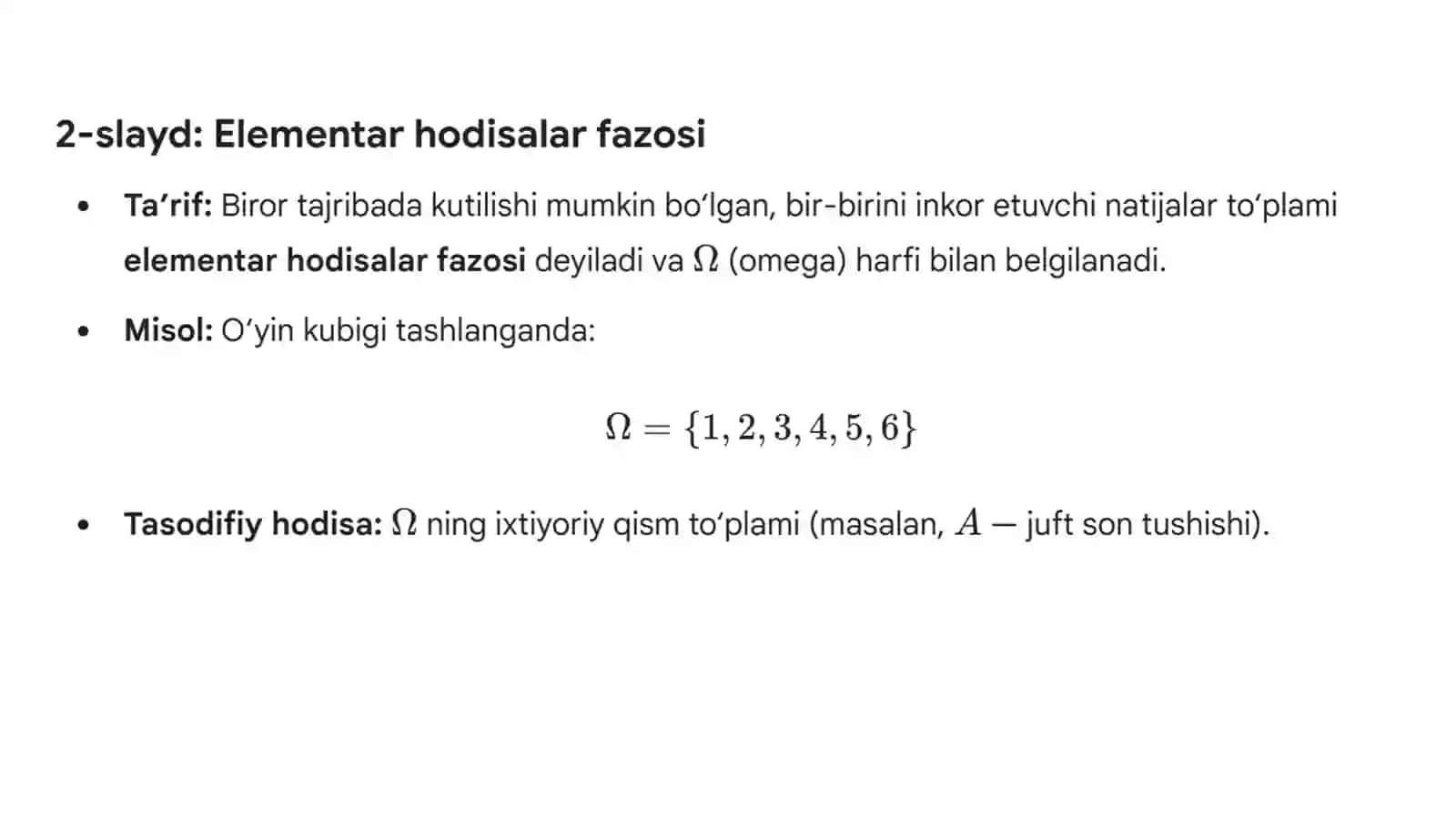 Ehtimollik nazariyasi 2