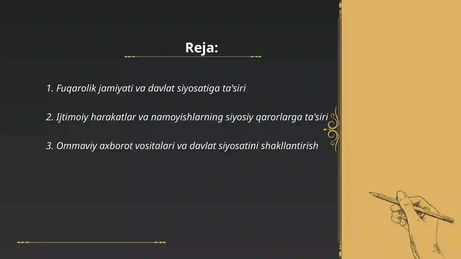 Fuqarolik jamiyati va davlat siyosatiga ta'siri 2