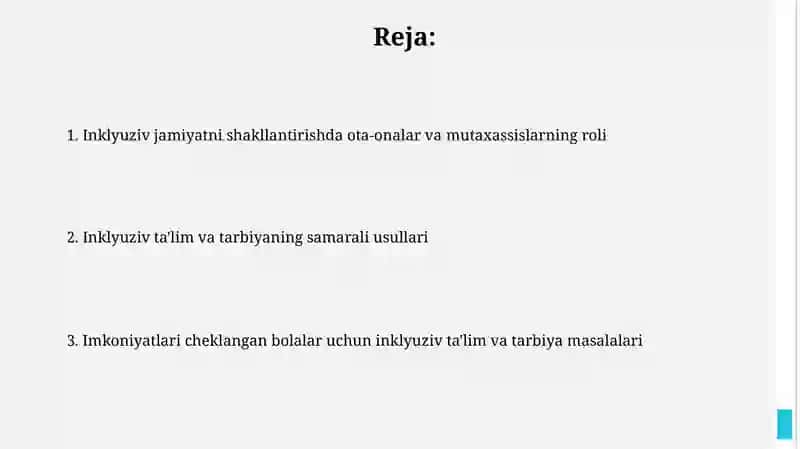 Imkoniyati cheklangan bolalarning inklyuziv taʼlim va tarbiyalash konferensiya 2