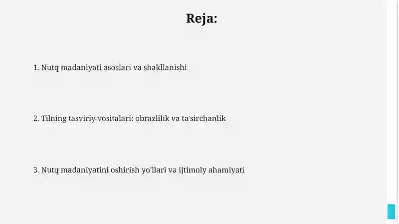 Nutq madaniyati va tilning tasviriy vositalari 2