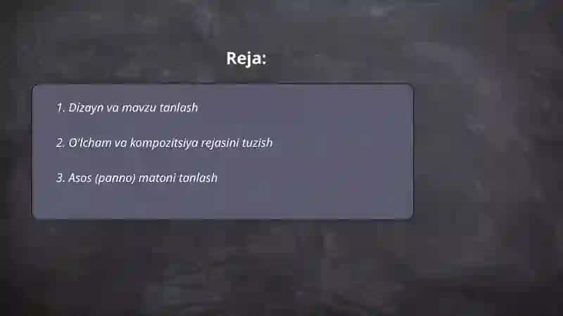 Pannoni yaratish bosqichlari 2