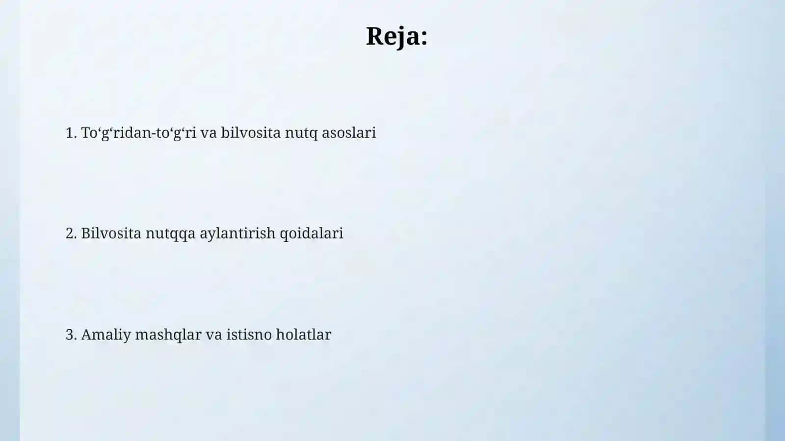 To'g'ridan-to'g'ri va bilvosita nutq asoslari 2