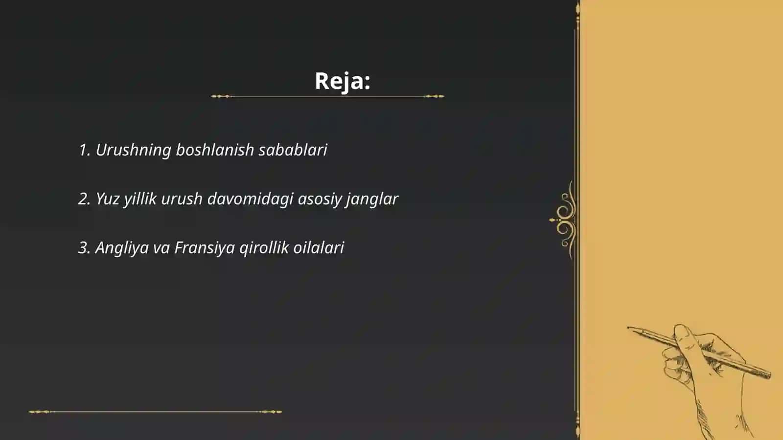 Angliya va Fransiya o'rtasidagi yuz yillik urush 2