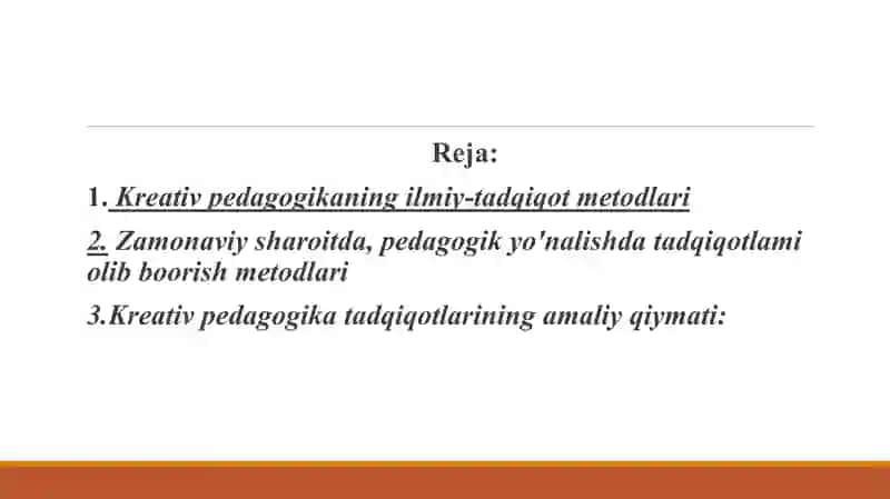 Kreativ Pedagogikaning Ilmiy-tadqiqot Metodlari 2