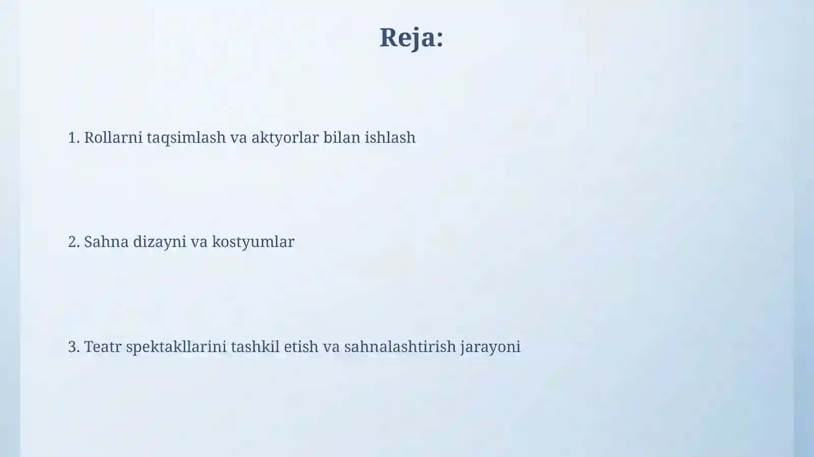 Sahnalashtirilgan òyinlarni tashkil etish va otkazish 2
