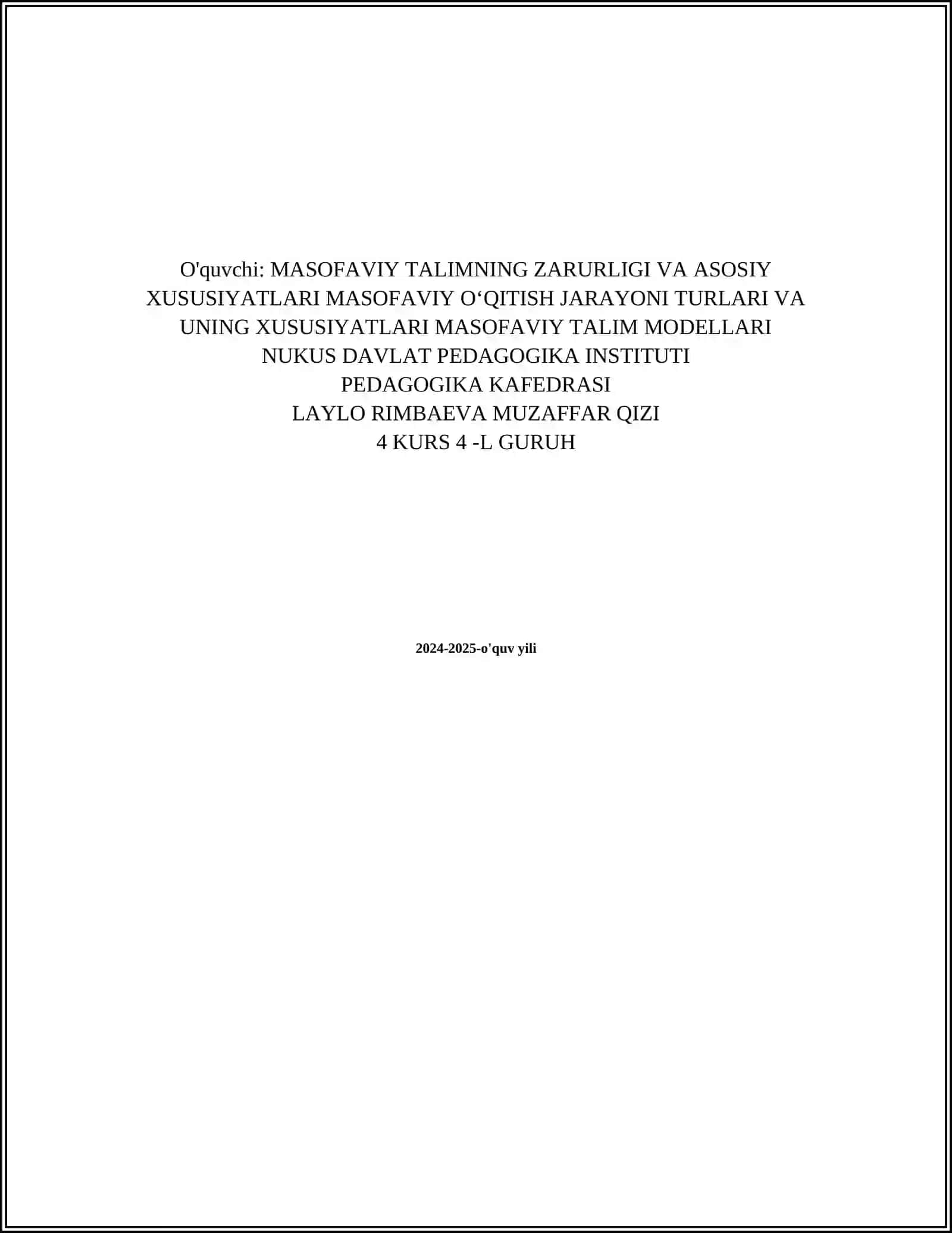 OTA-ONALAR UCHUN O'QUV SEMINARLARI TA'SISI 2