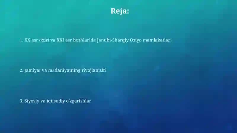 21-asr boshlarida Janubi-Sharqiy Osiyo mamlakatlari 2