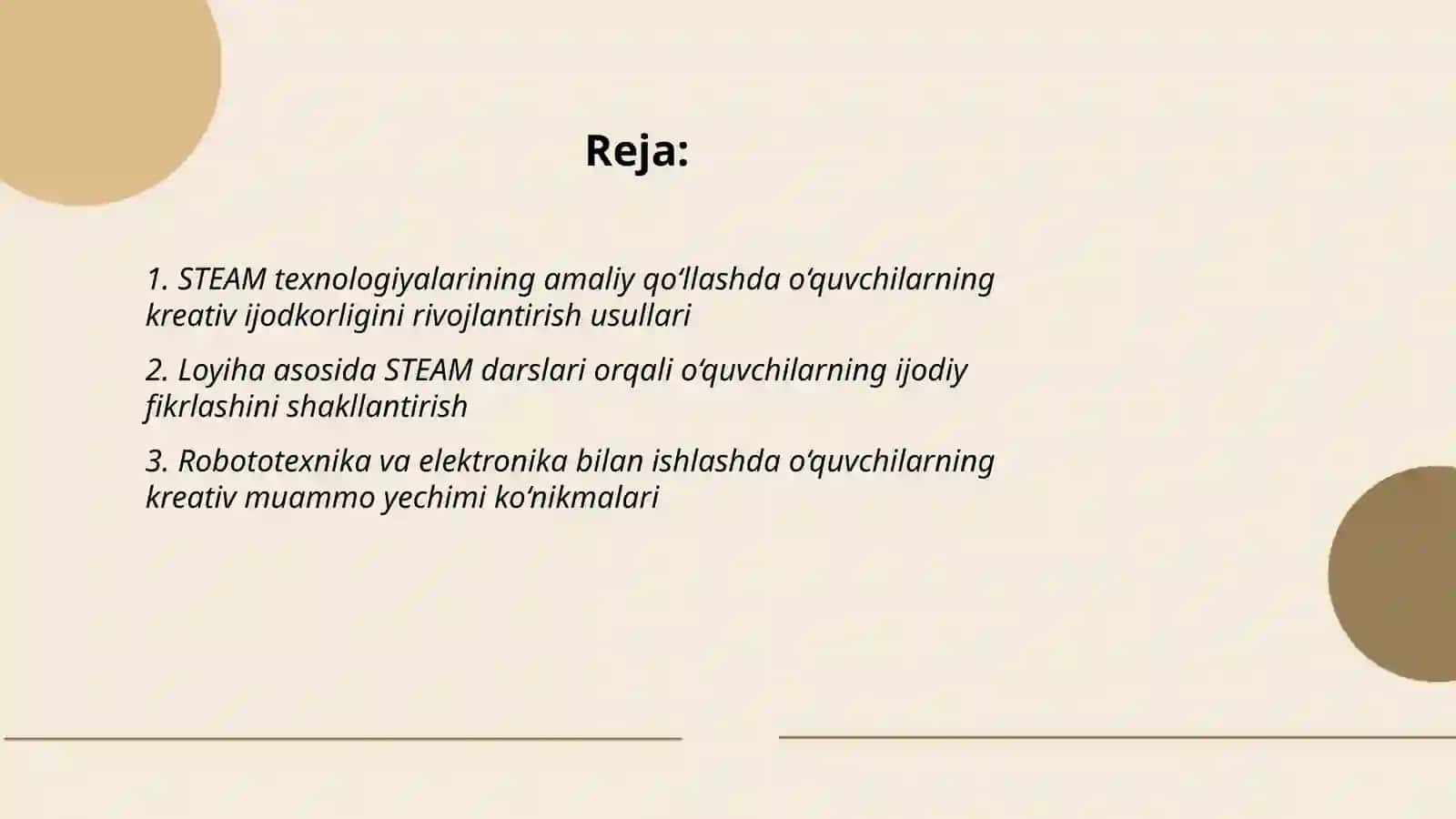 STEAM texnologiyasining amaliy qo’llashda o’qtuvchilarning kreativ ijodkorligi 2