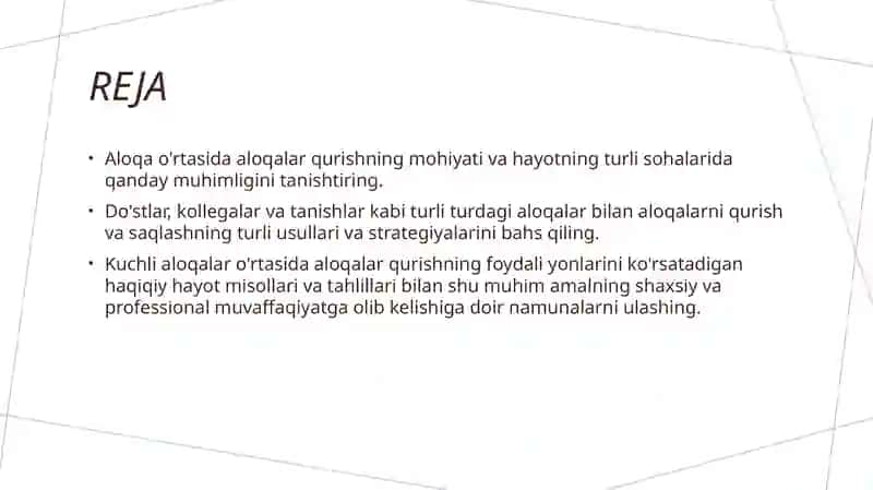 Aloqa qurish va saqlash strategiyalari 2