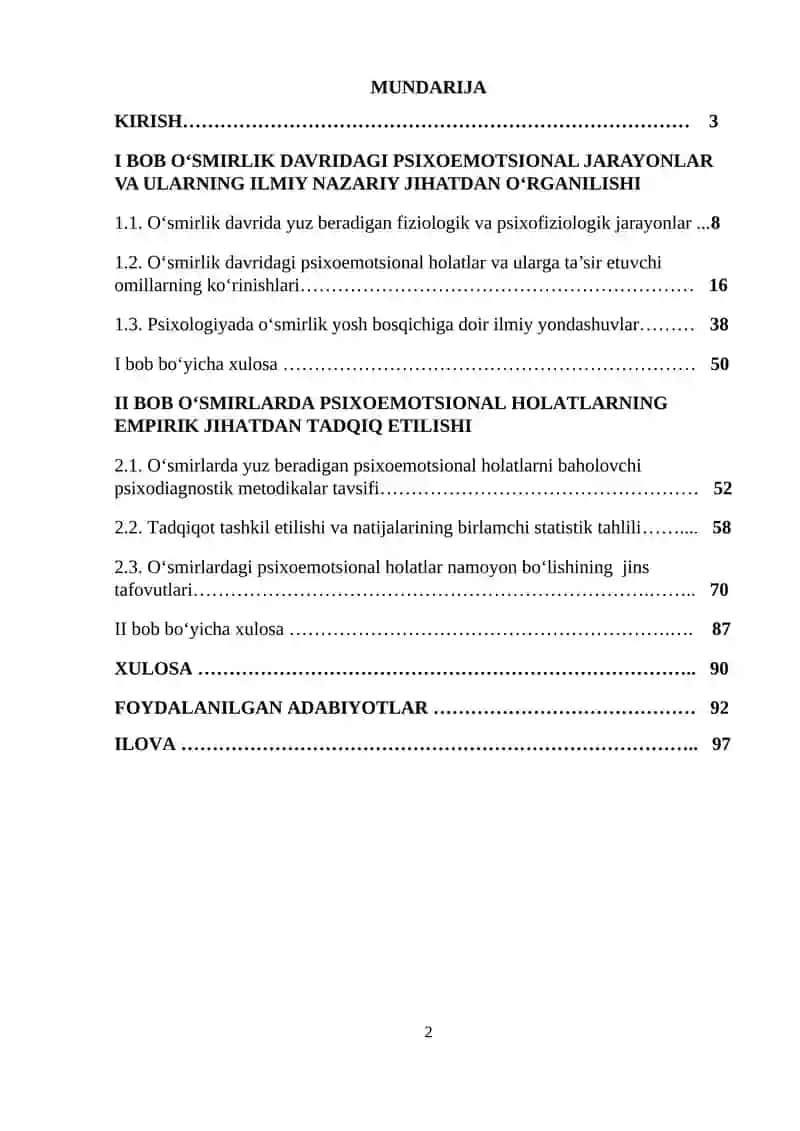 O‘SMIRLARDA PSIXOEMOTSIONAL HOLATLARNING O‘ZIGA XOS XUSUSIYATLARI 2