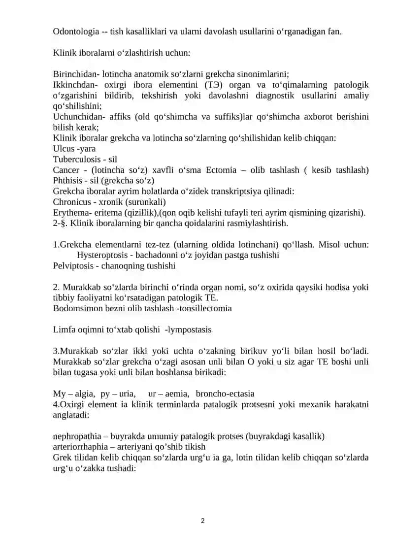 II-QISM Klinik iboralar 2