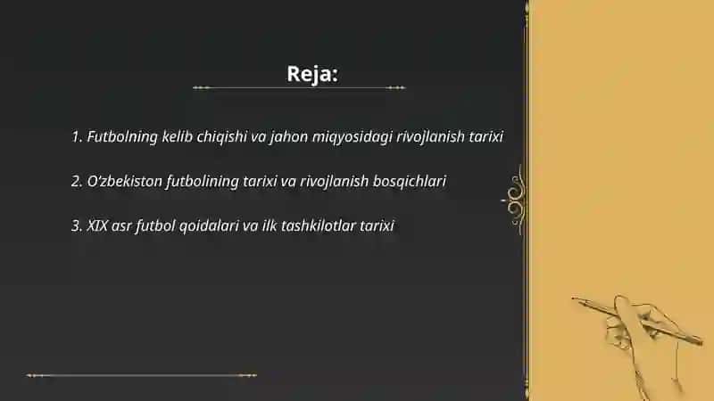 Futbolning rivojlanish tarixi, texnikasi, taktikasi va qoidalari 2