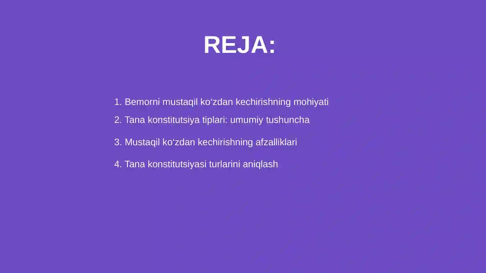 Bemorni mustaqil ko‘zdan kechirish 2
