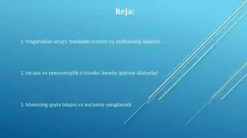 Jadid ma'rifatparvarlarining o‘lka ijtimoiy-ma‘naviy hayotida tutgan o‘rni (XX asr boshlari) 2