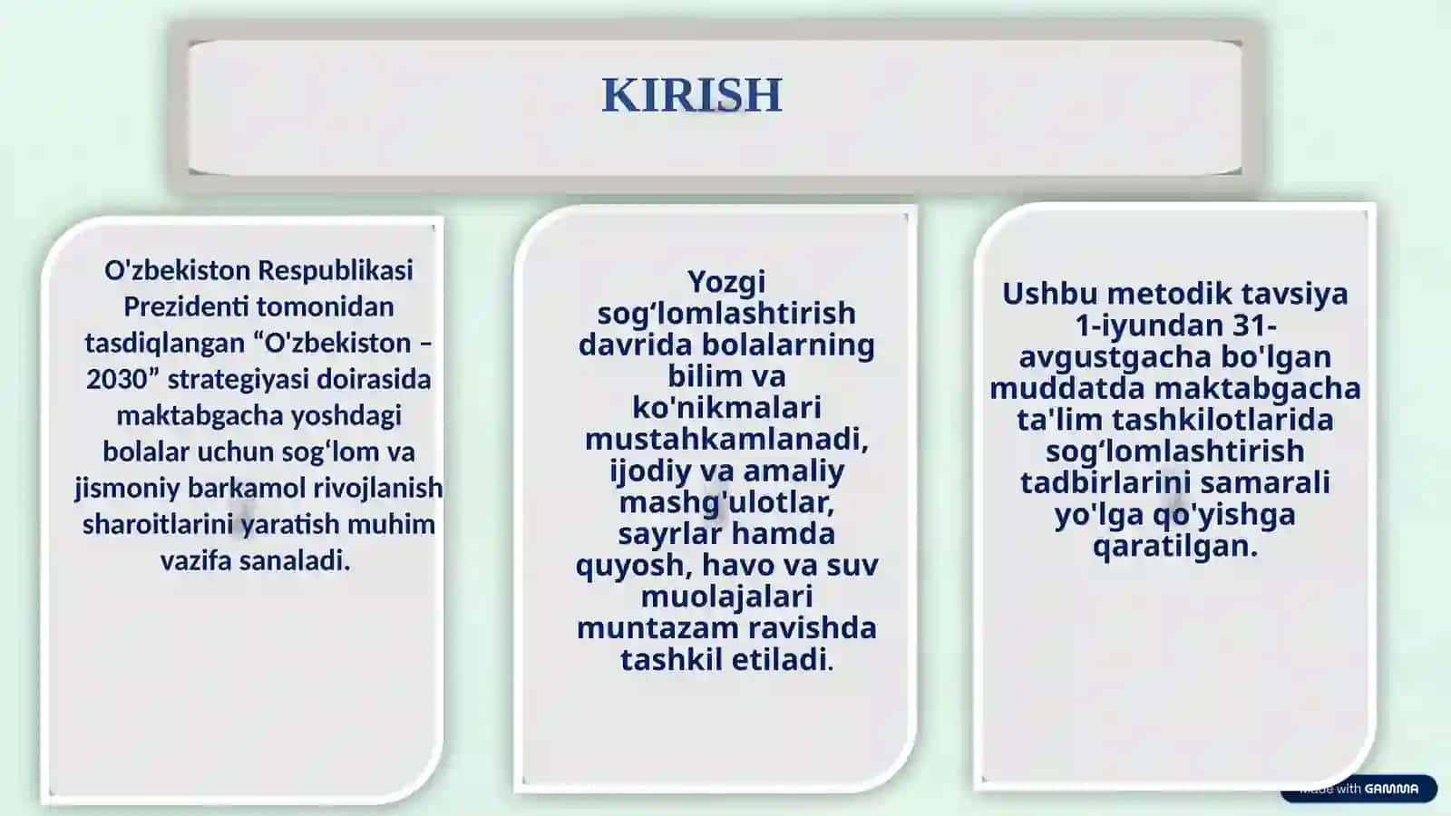 Yozgi sogʻlomlashtirish 2