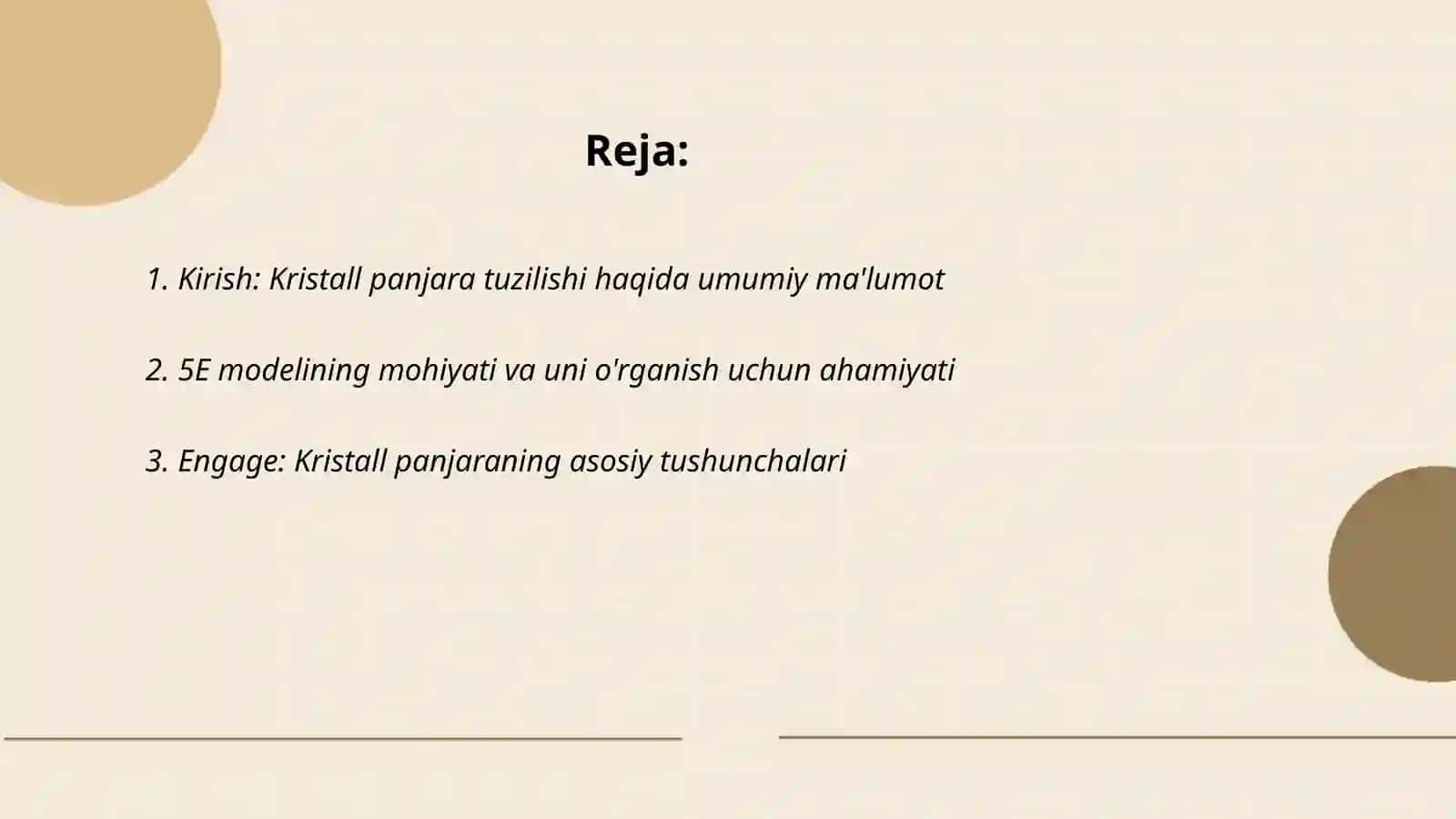Kristall panjara tuzilishi 5Emodeli asosida 2