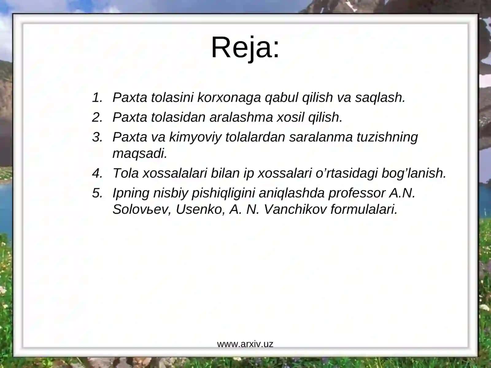 Paxta tolasi bilan tajribalar qilish 2