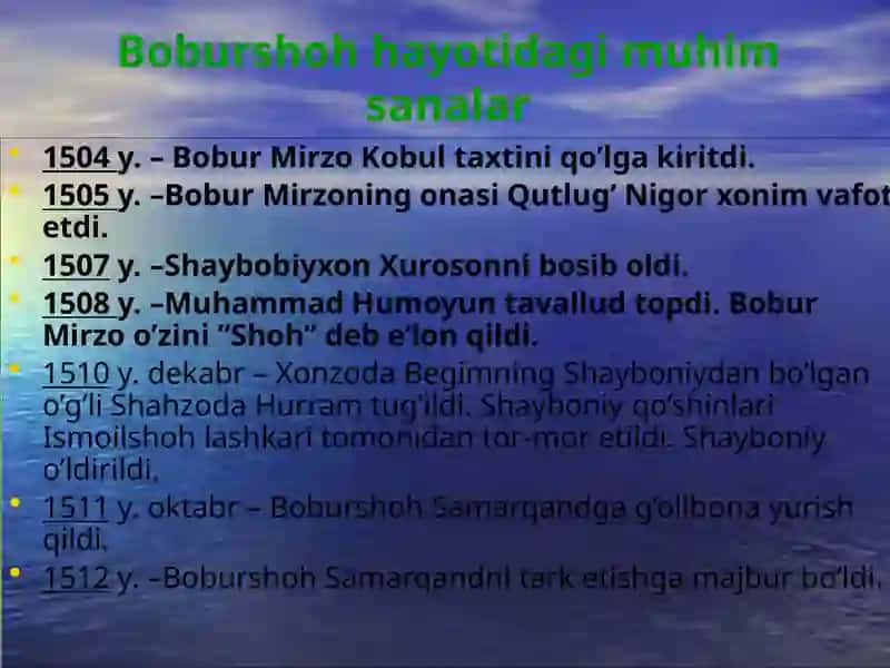 Zahiriddin Muhammad Bobur 2