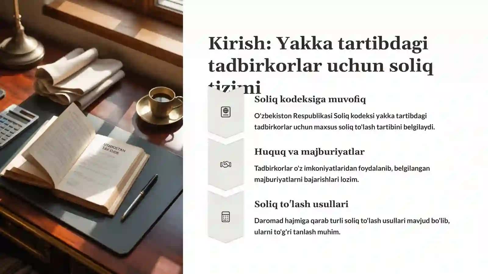 Tadbirkorlik faoliyatining ayrim turlari buyicha qatiy belgilangan soliq va uning hisobi 2