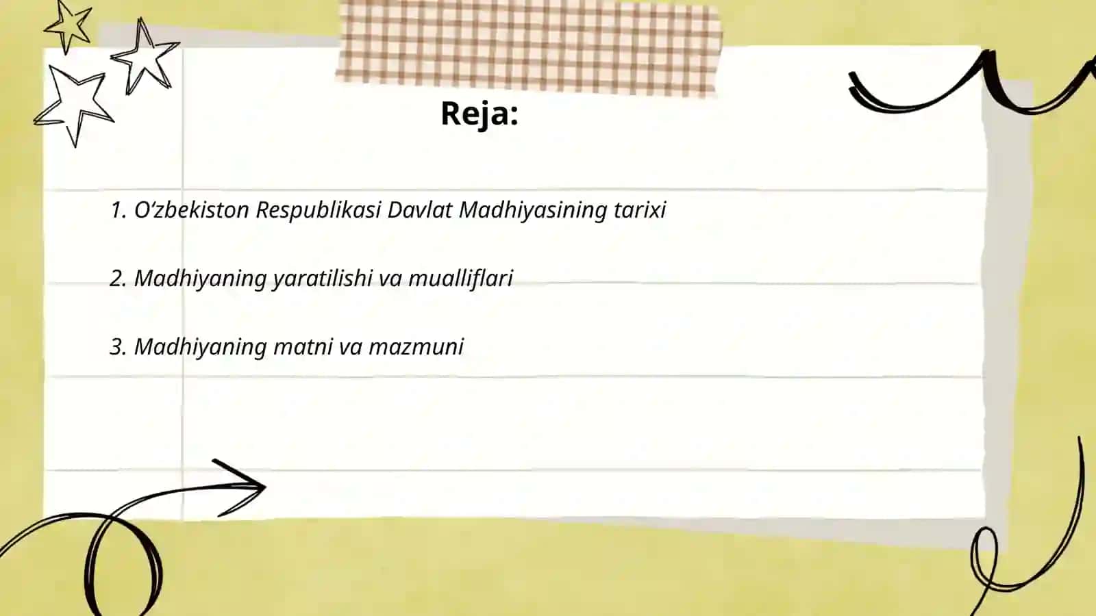 Oʻzbekiston Respublikasining Davlat Madhiyasi 2