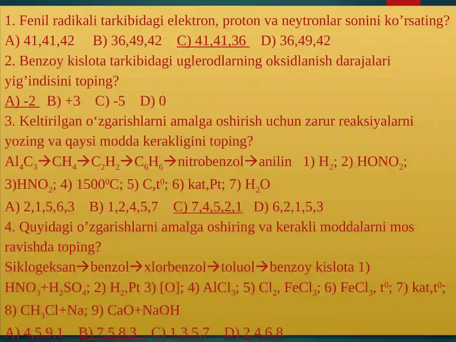 ORGANIK KIMYO (amaliymashg’ulot) 2