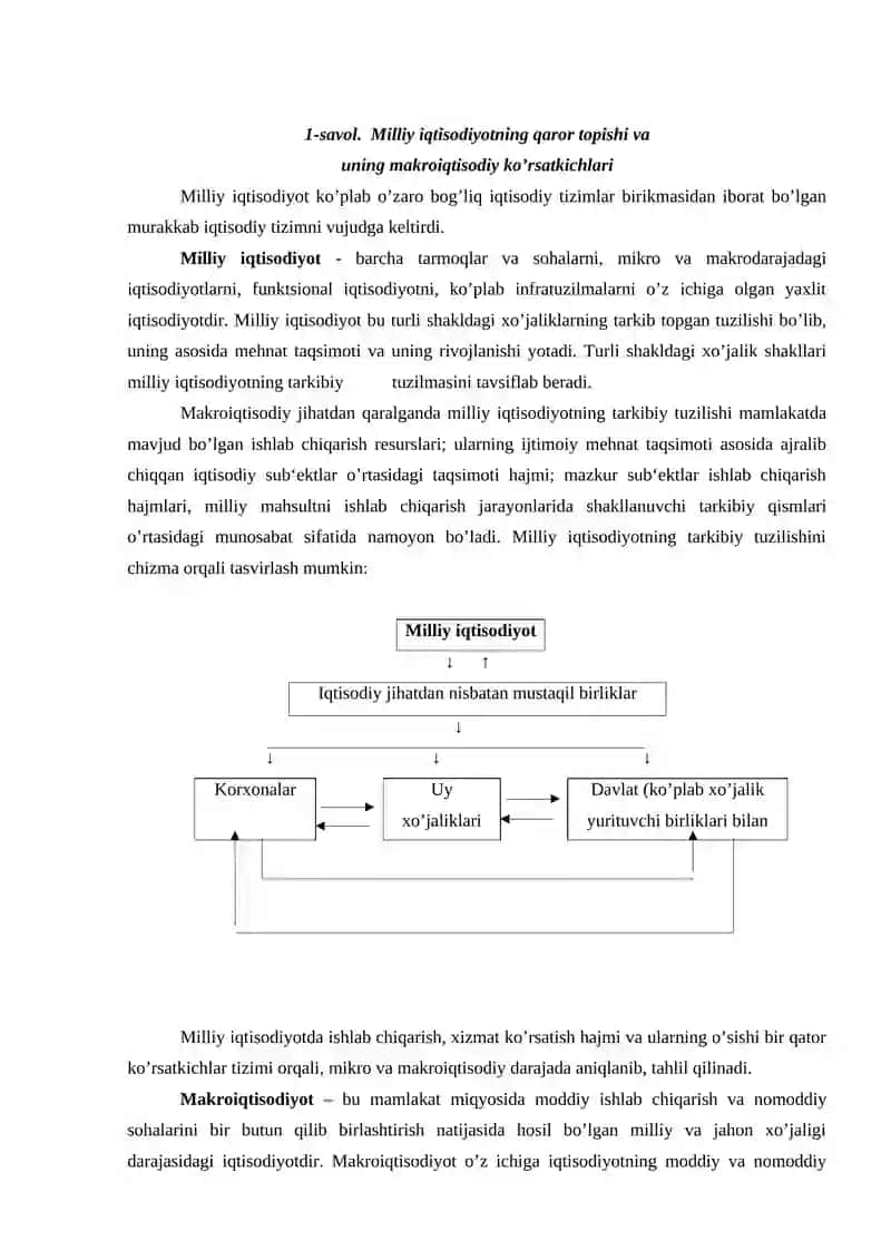Yalpi milliy mahsulot va uning harakat shakllari 2