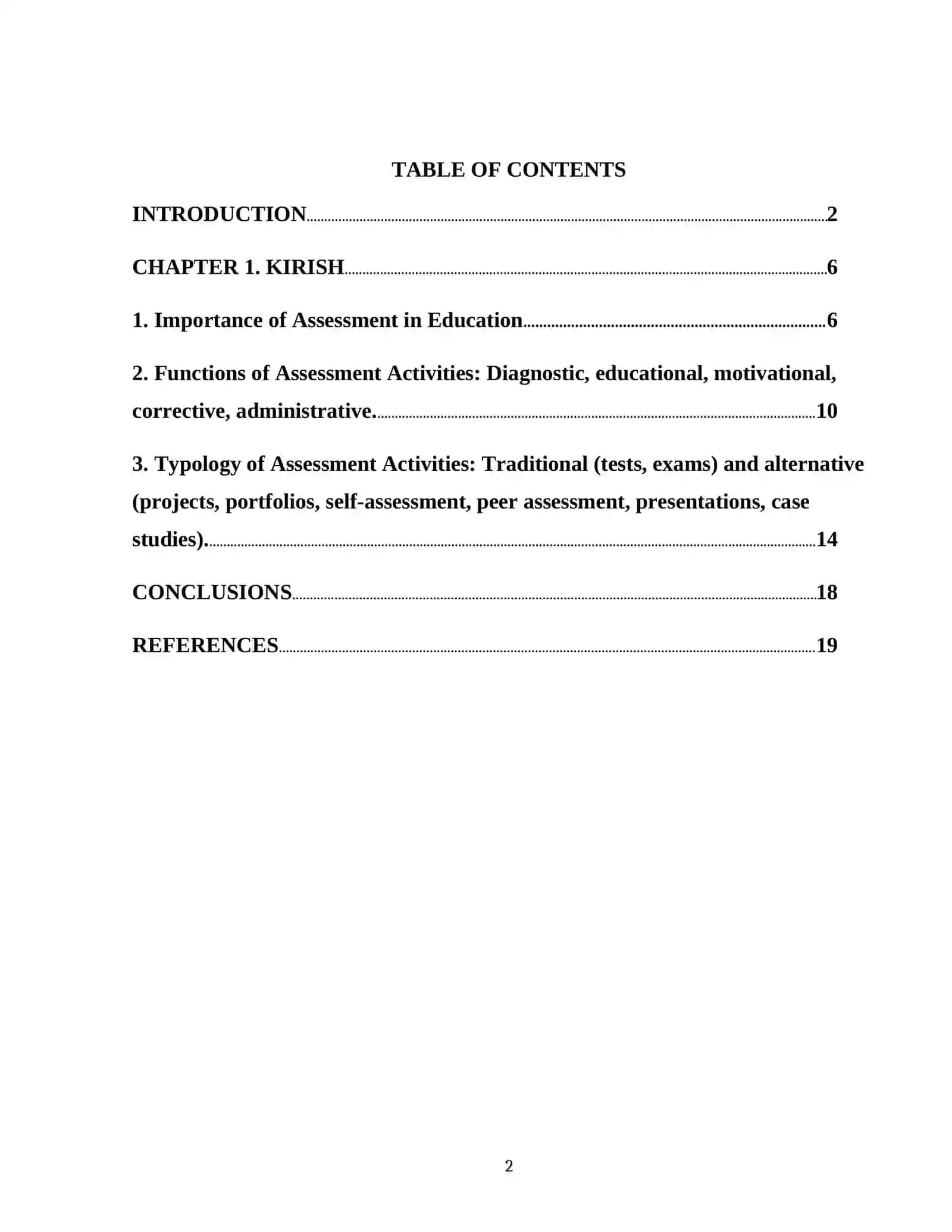 Coursework "Principles for Choosing Assessment Activities" 2