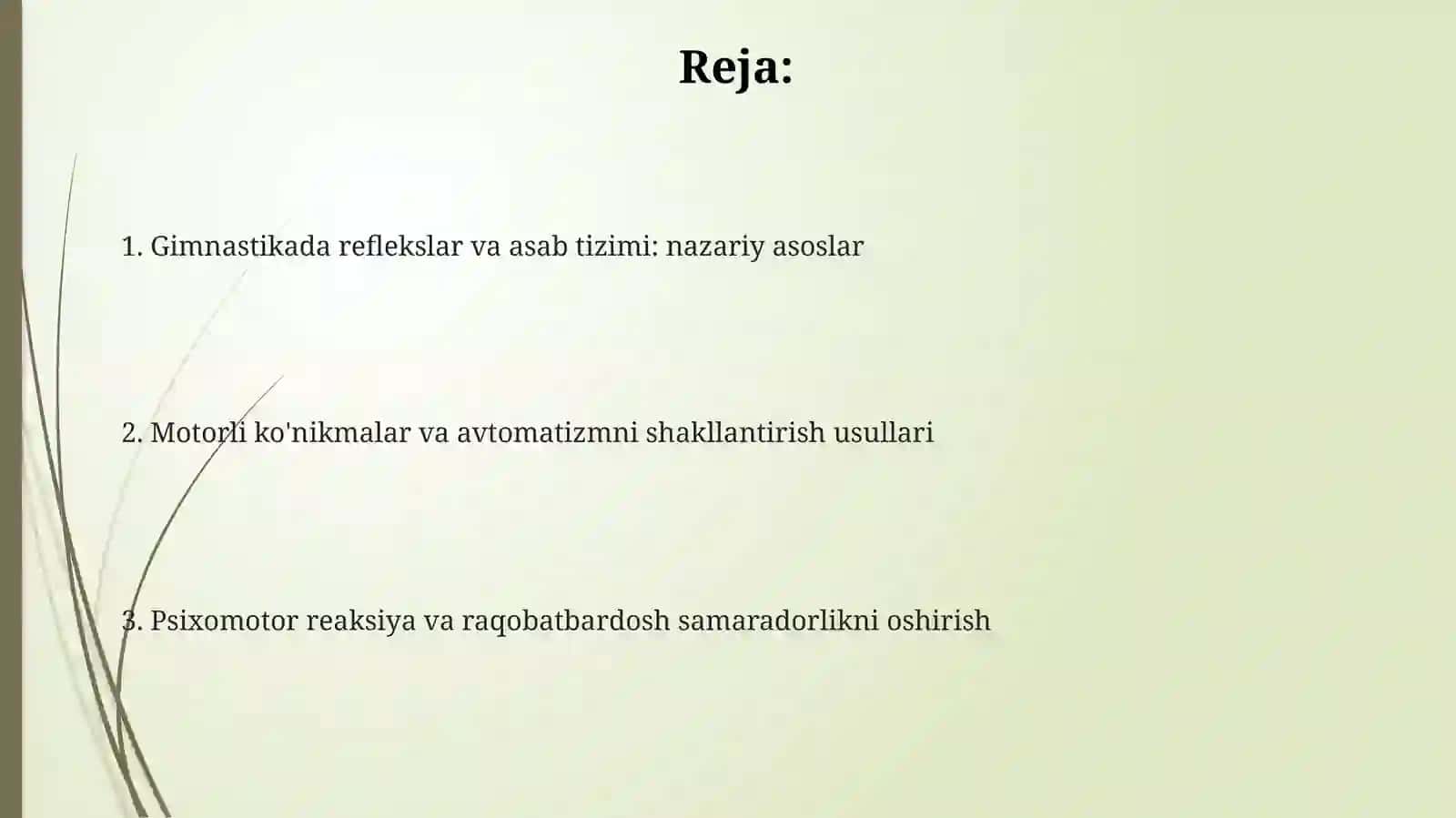 Sport gimnastikasida reflektor yondashuv 2