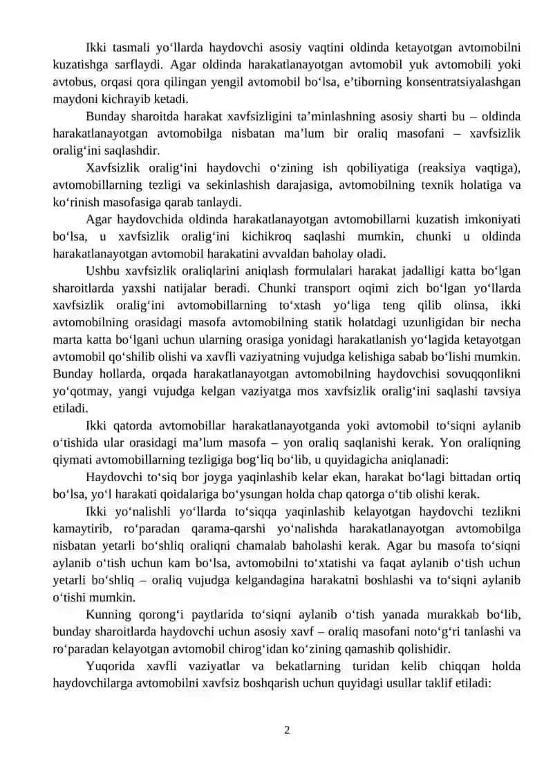 AVTOMOBILNI TRANSPORT OQIMIDA BOSHQARISH 2
