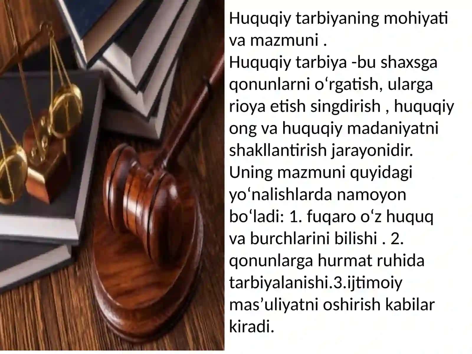 Huquqiy tarbiya mazmuni 2