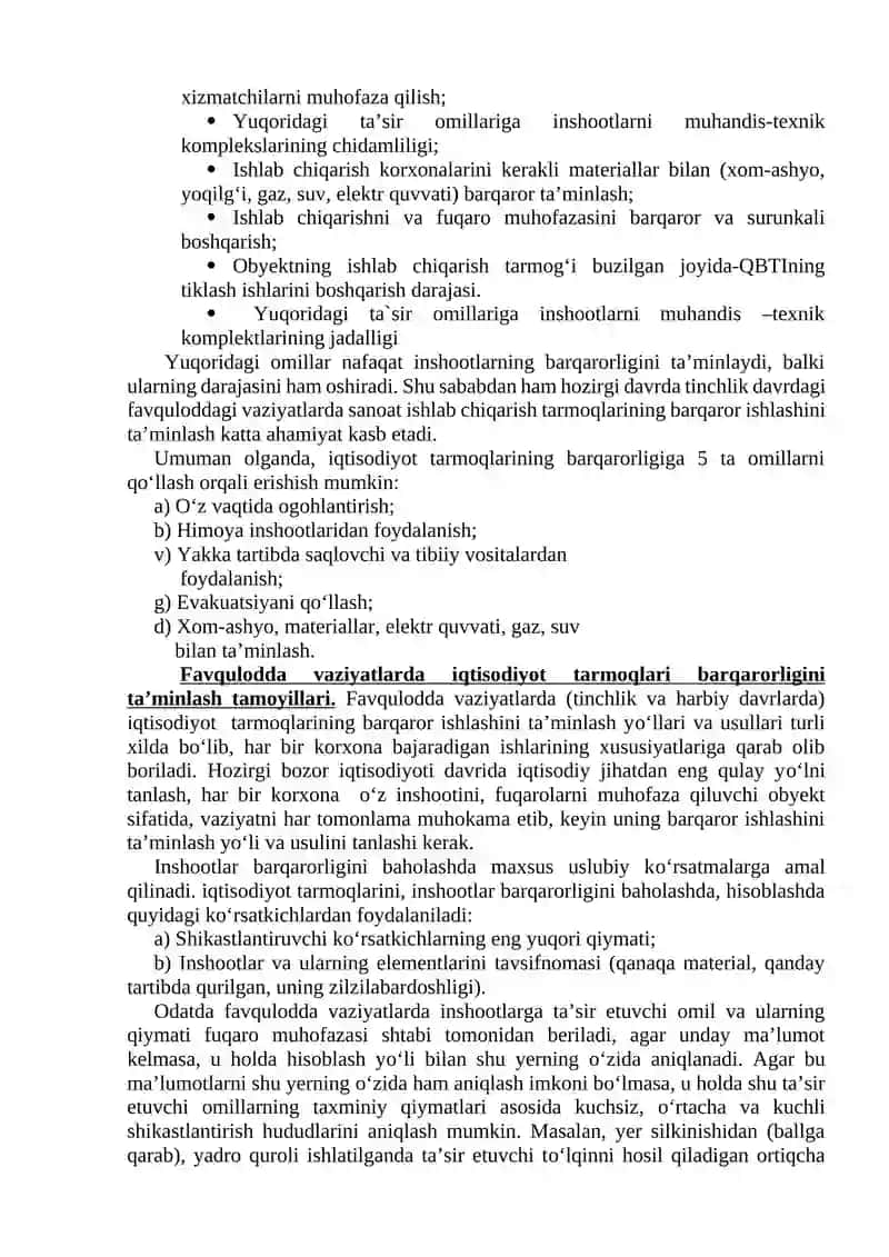 Iqtisodiy Tarmoqlarining Barqarorligini Ta`minlish Asoslari 2