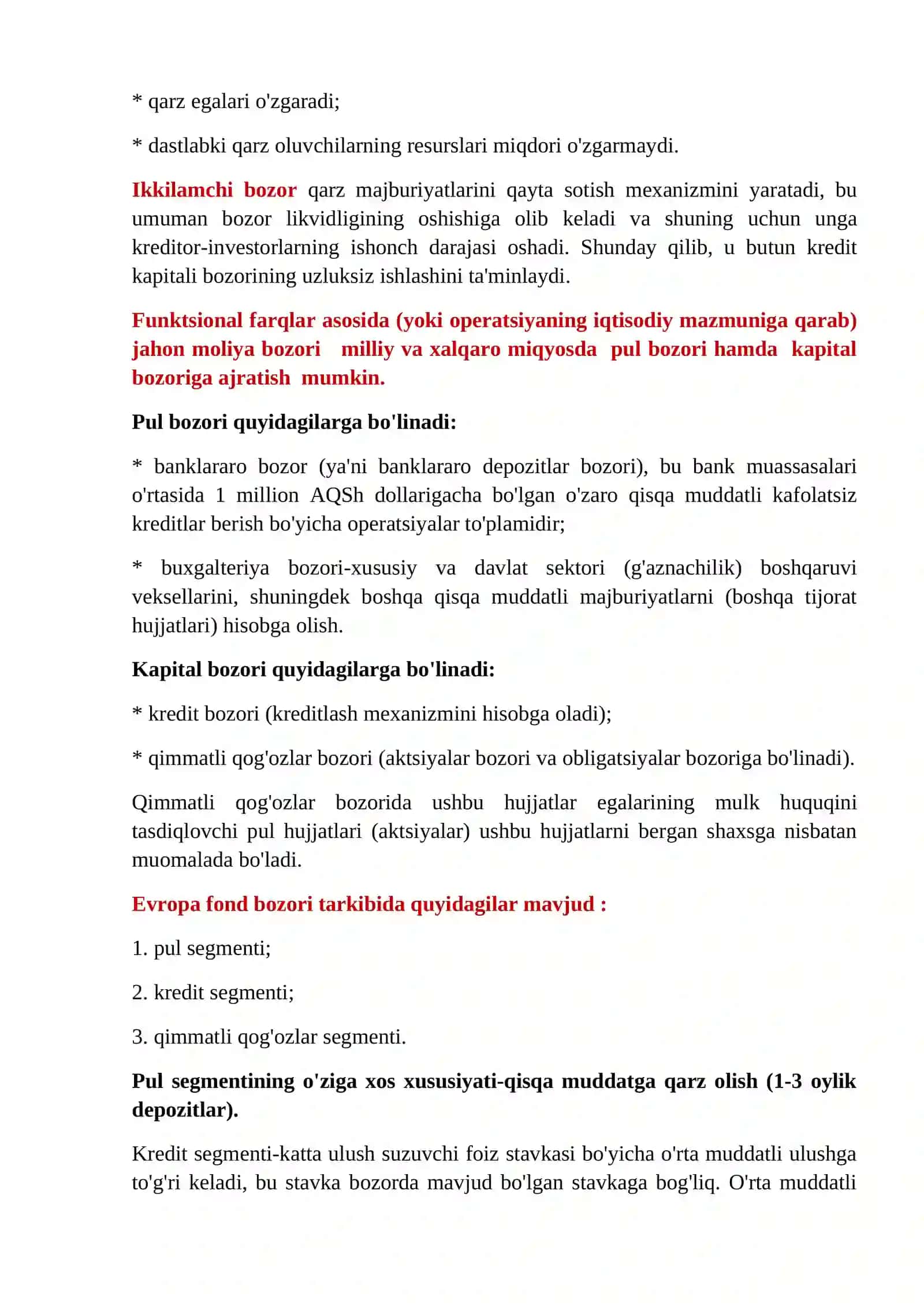 O’zbekistonning xalqaro moliya bozoriga integratsiyalashuvi 2