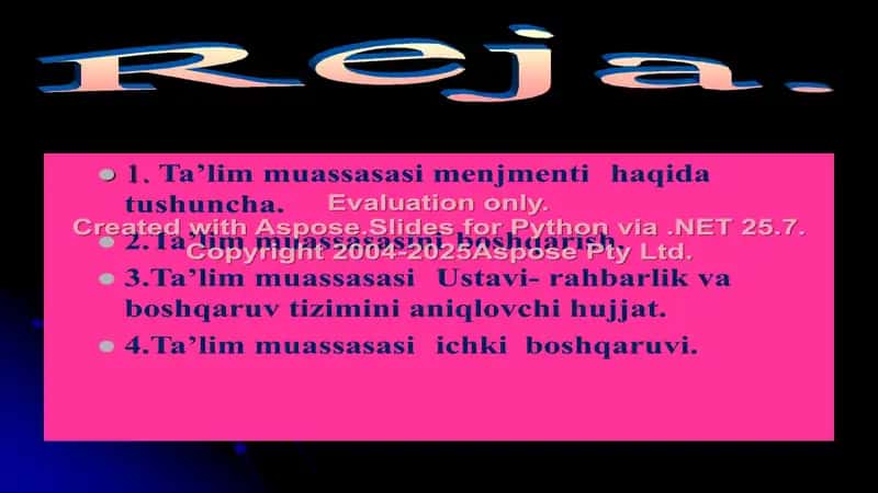 Ta’lim muassasasi menejmenti 2