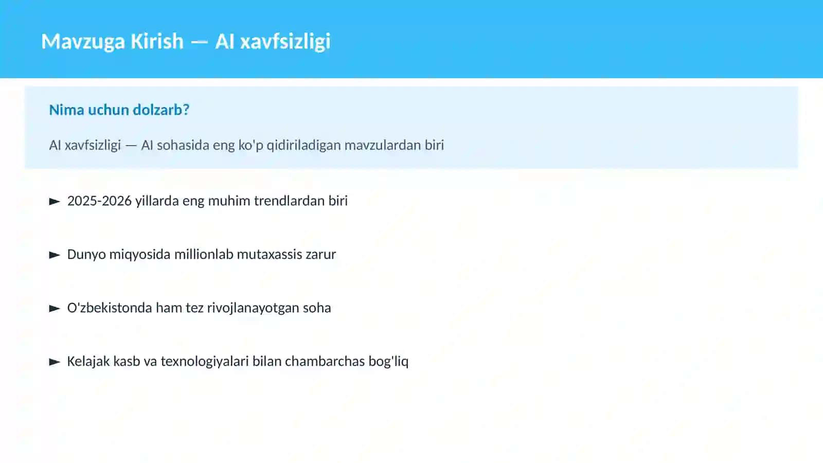 AI xavfsizligi 2