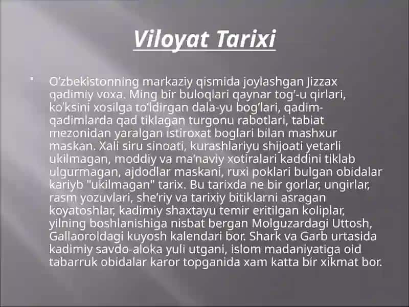 Jizzax viloyatining qishloq xo’jaligidagi tutgan o’rni va uni rivojlantirish yo'llari 2