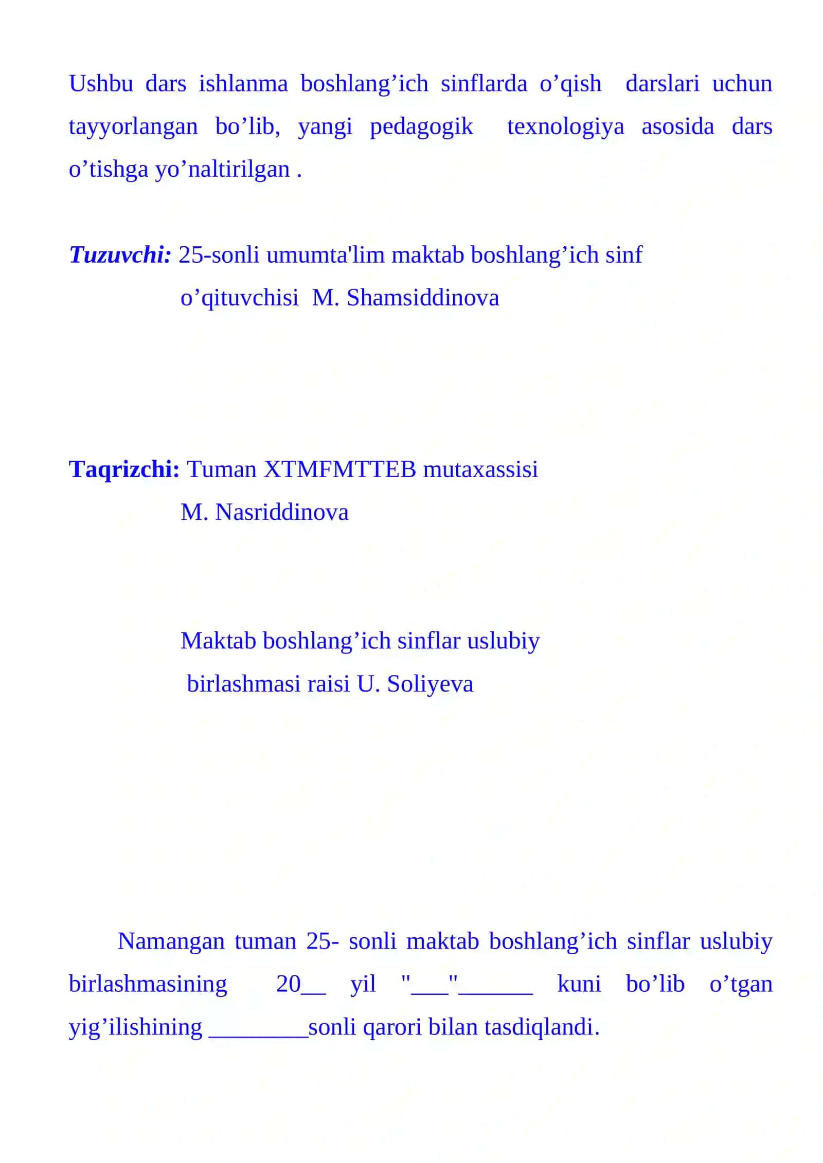 3-sinf Tabiiy Fan (Science) Hayvonlarning xilma-xilligi dars ishlanma 2