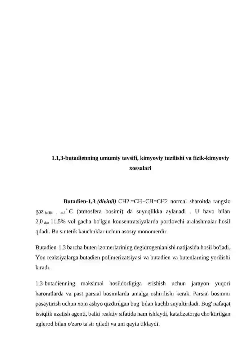 1,3-butadien ishlab chiqarish 2