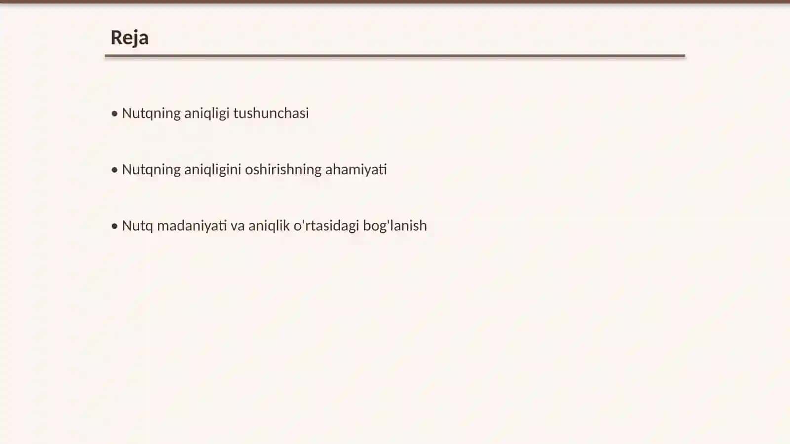 Nutq madaniyati fanidan 2