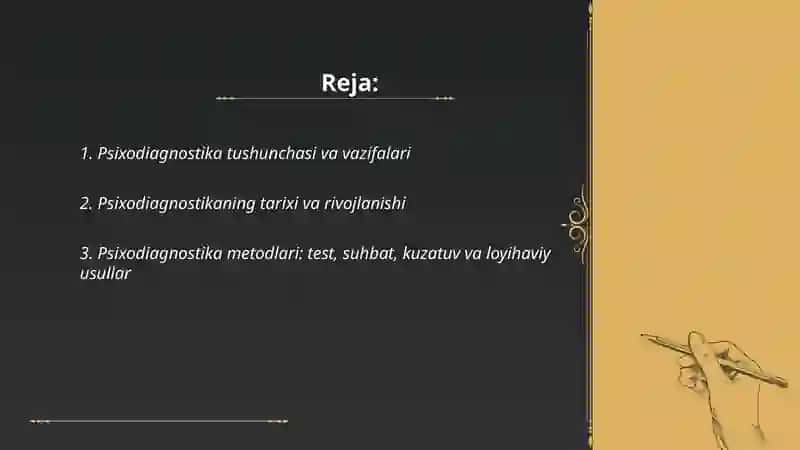 Psixodiagnostika fan va amaliy faoliyat haqida 2