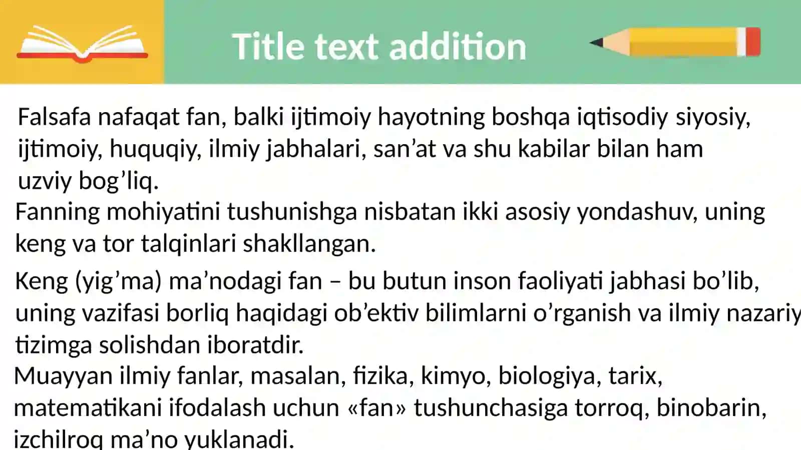 Fan ilmiy dunyoqarash shakli 2