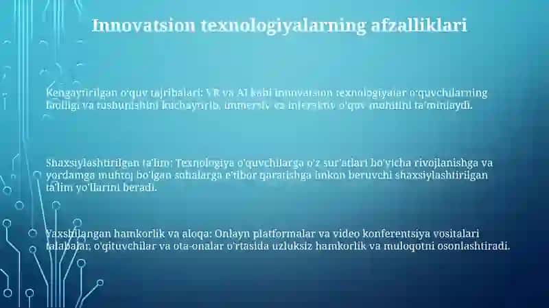 Texnologiya Darslarida Innovatsion Texnologiyalardan Foydalanish 2