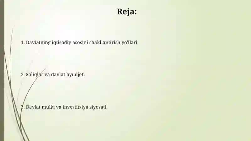 Davlatning iqtisodiy asosini shakllantirish yo'llari 2