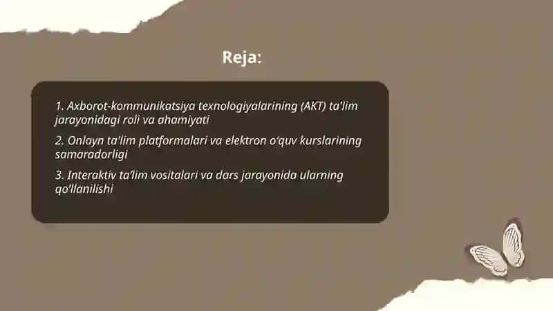 Axborot-kommunikatsiya texnologiyalarining oʻrni va imkoniyatlari 2